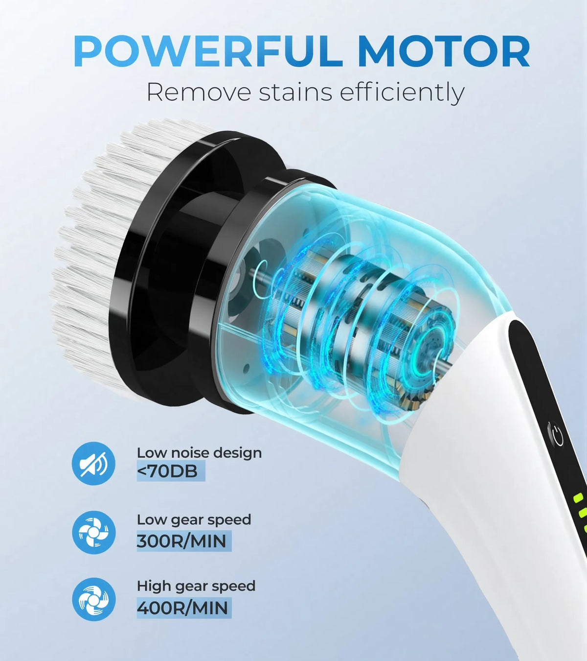 Cordless Electric Spin Scrubber for Bathroom and Kitchen Cleaning