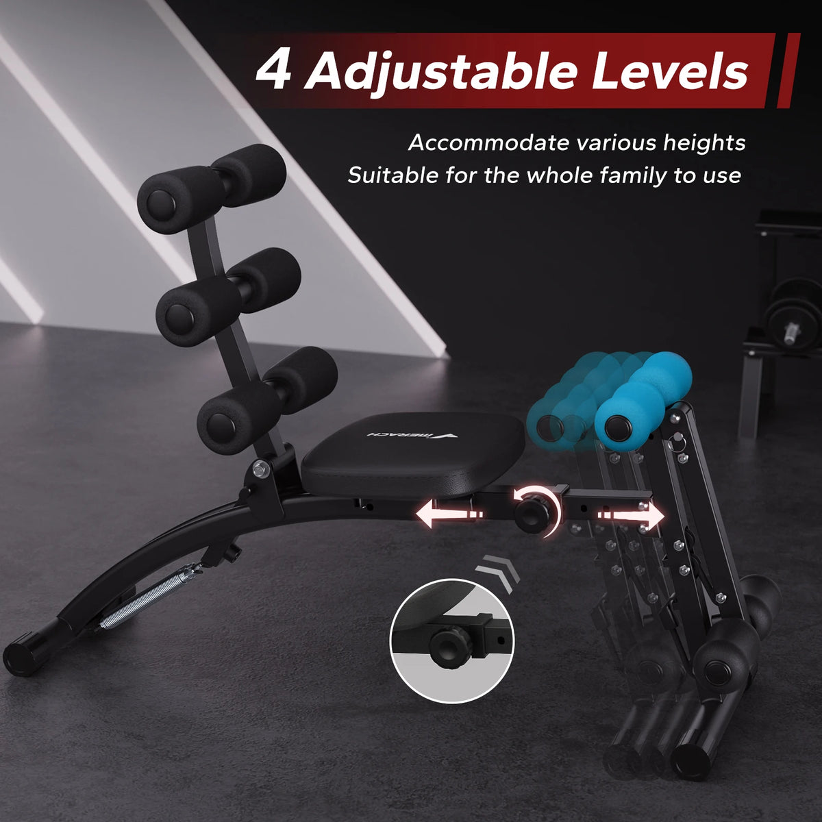 MERACH Adjustable Ab Trainer Bench for Home Strength Training