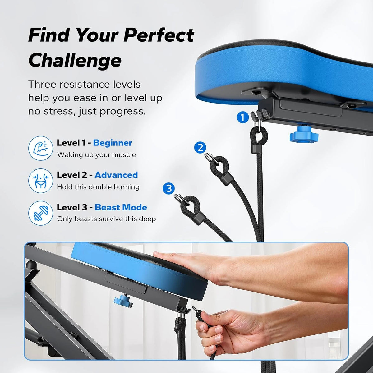 MERACH Foldable Adjustable Squat Rowing Machine for Home Workouts