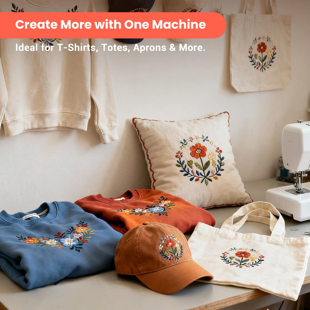 Poolin 03RE Computerized Embroidery Machine With Built In Designs