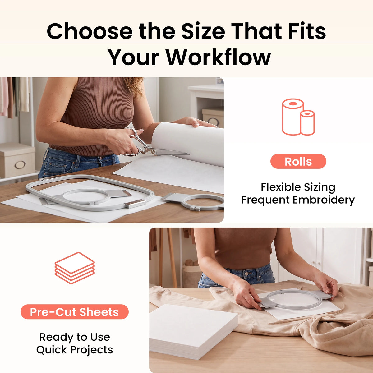 Cut Away Embroidery Machine Stabilizer Backing for Clean Durable Stitching