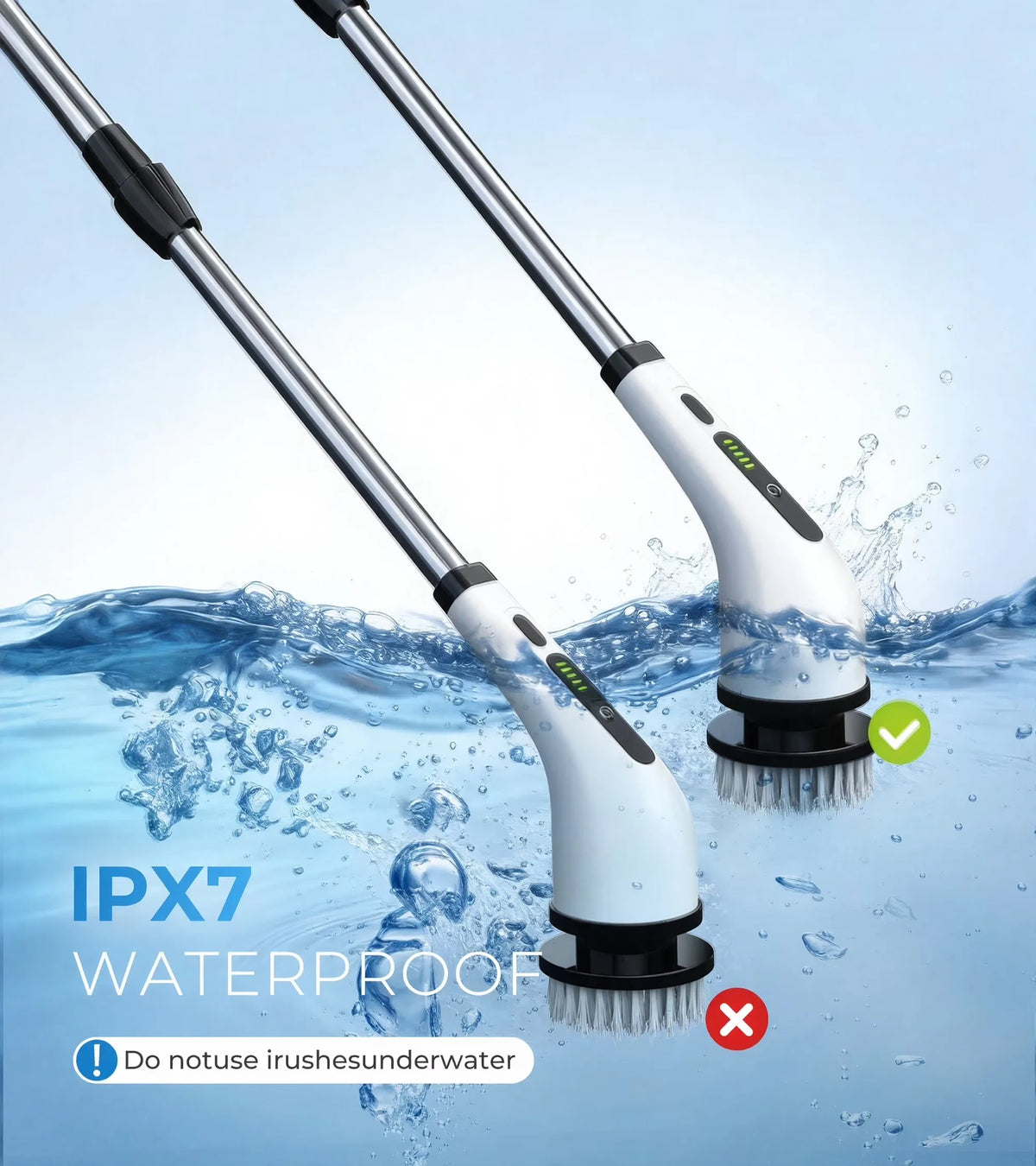 Cordless Electric Spin Scrubber for Bathroom and Kitchen Cleaning