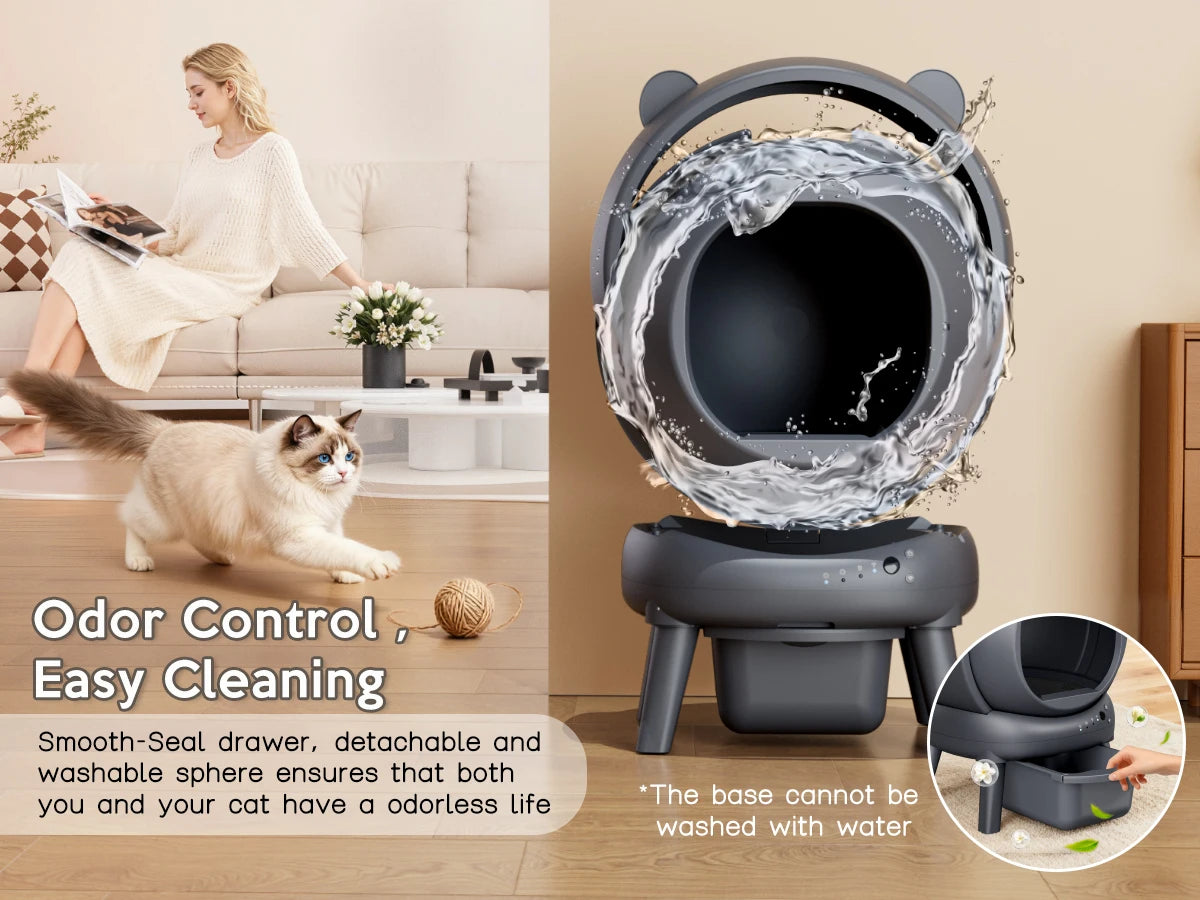 Cumridge Automatic Self Cleaning Litter Box With Dual Safety Sensors