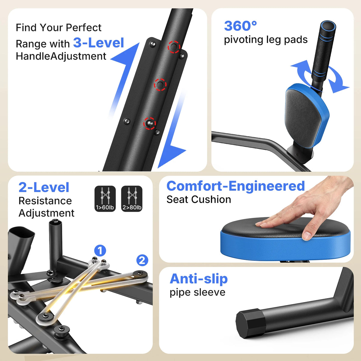 MERACH Hip Abductor Machine for Glute and Outer Thigh Training