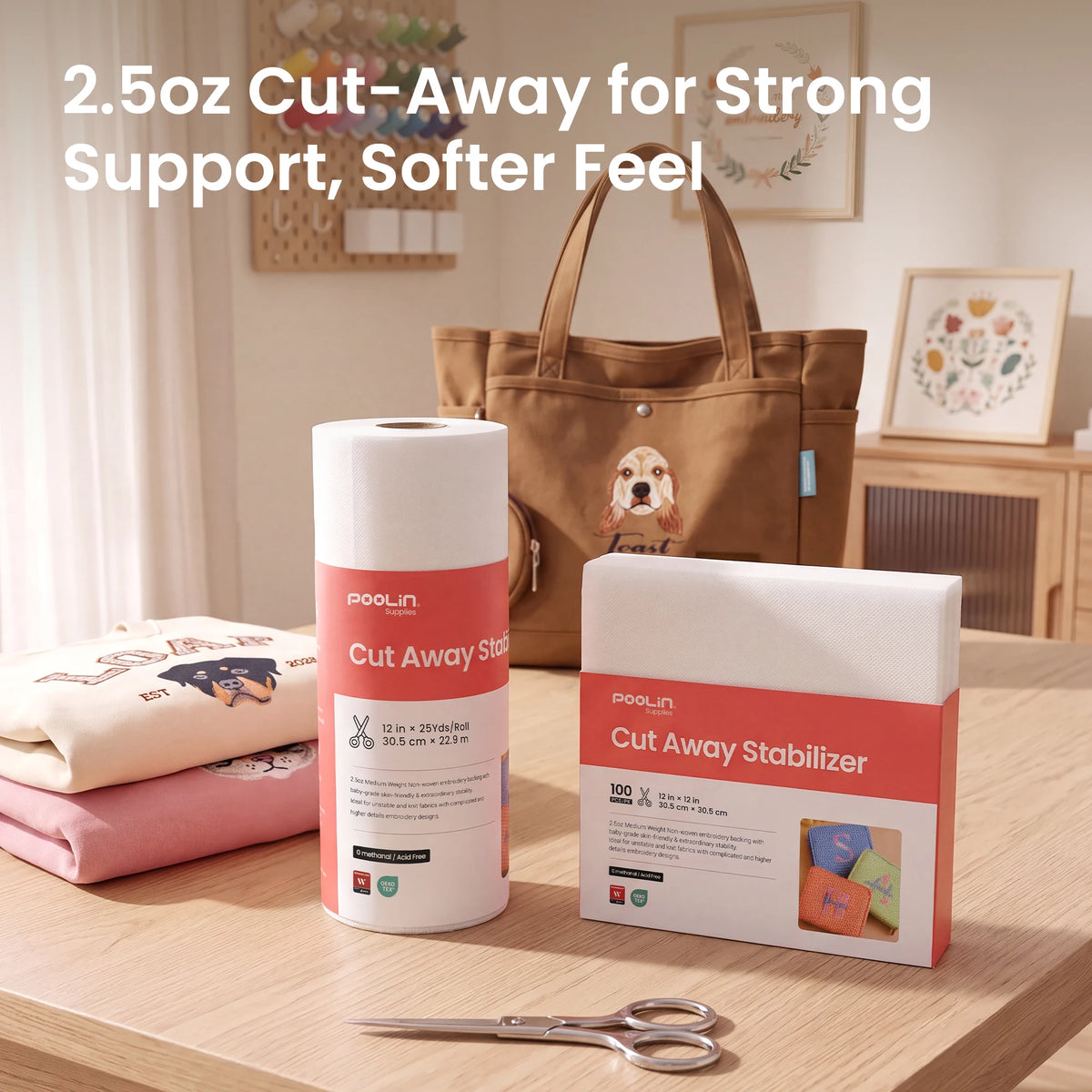 Cut Away Embroidery Machine Stabilizer Backing for Clean Durable Stitching