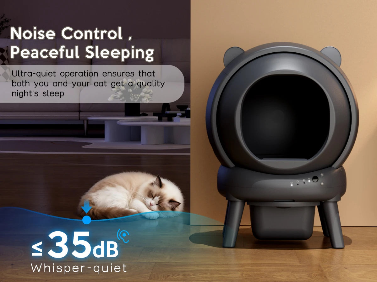 Cumridge Automatic Self Cleaning Litter Box With Dual Safety Sensors