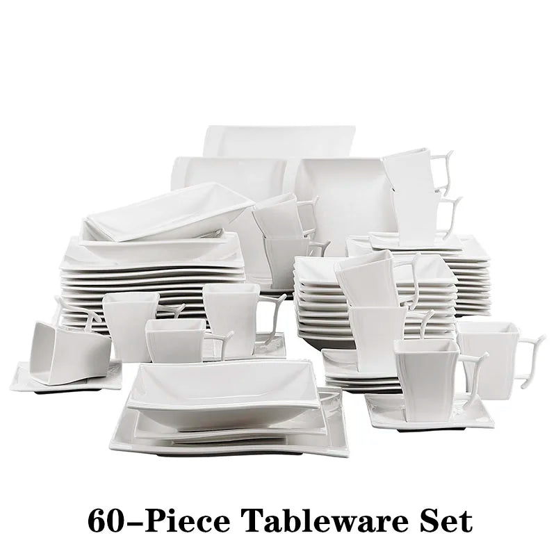 MALACASA Porcelain Dinnerware Set for Home and Dining
