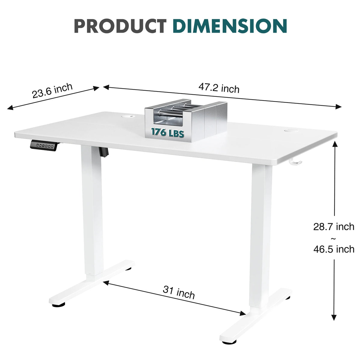 JHK Ergonomic Electric Height Adjustable Standing Desk
