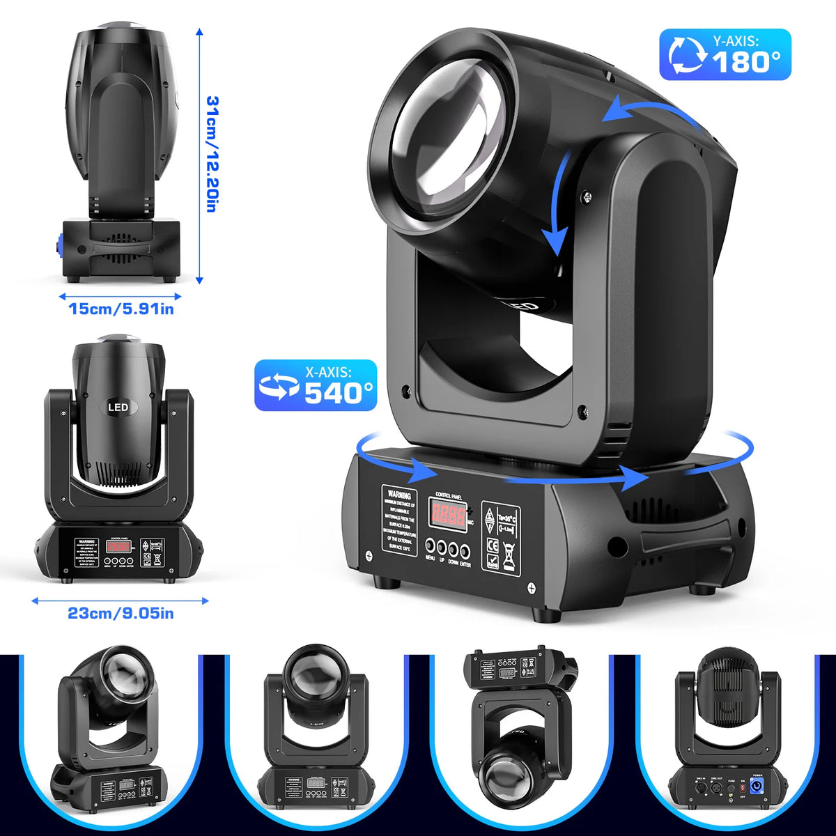 U'King Beam Moving Head Lights With Prism And Gobo Effects
