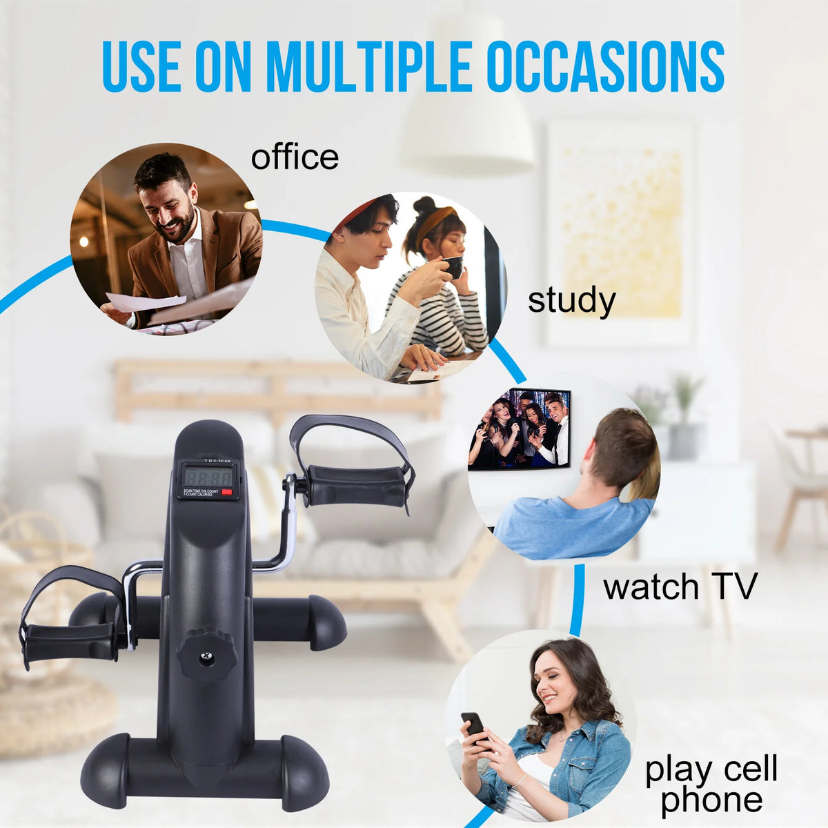 Mini Under Desk Pedal Exerciser Bike With Digital LCD Display