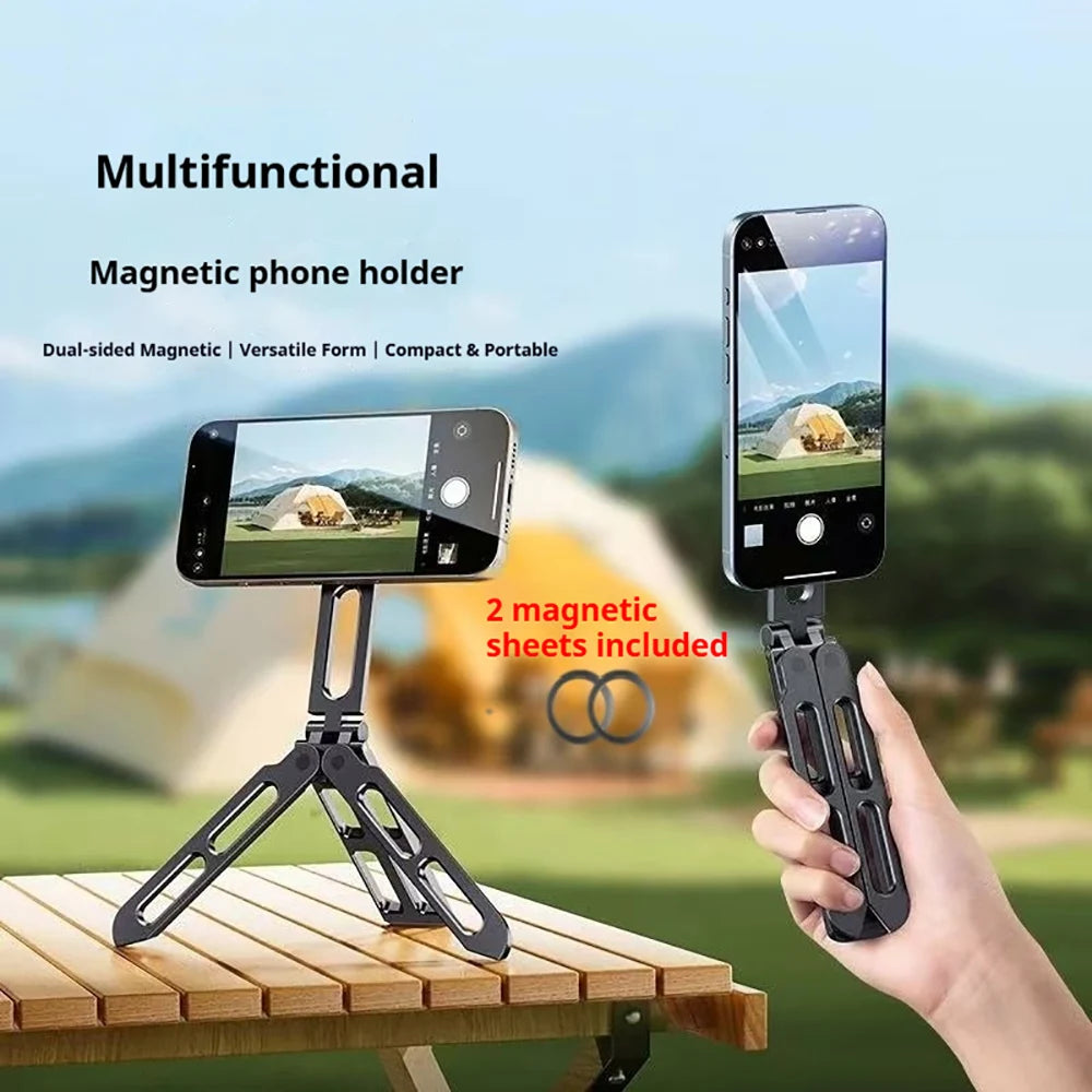 AKABEILA Magnetic Phone Tripod Selfie Stick With Foldable Stand