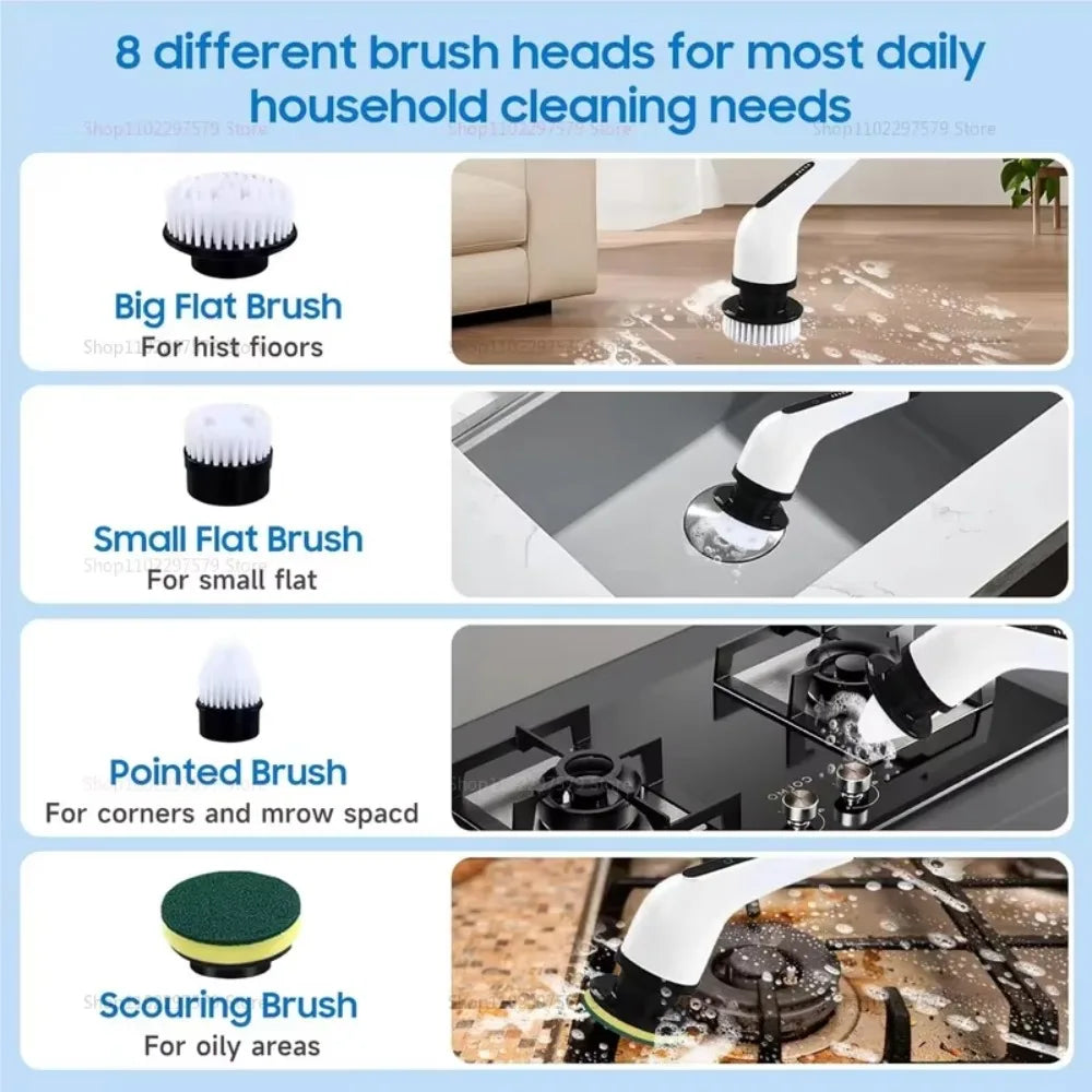 COBASPORT Cordless Electric Spin Scrubber With Adjustable Handle