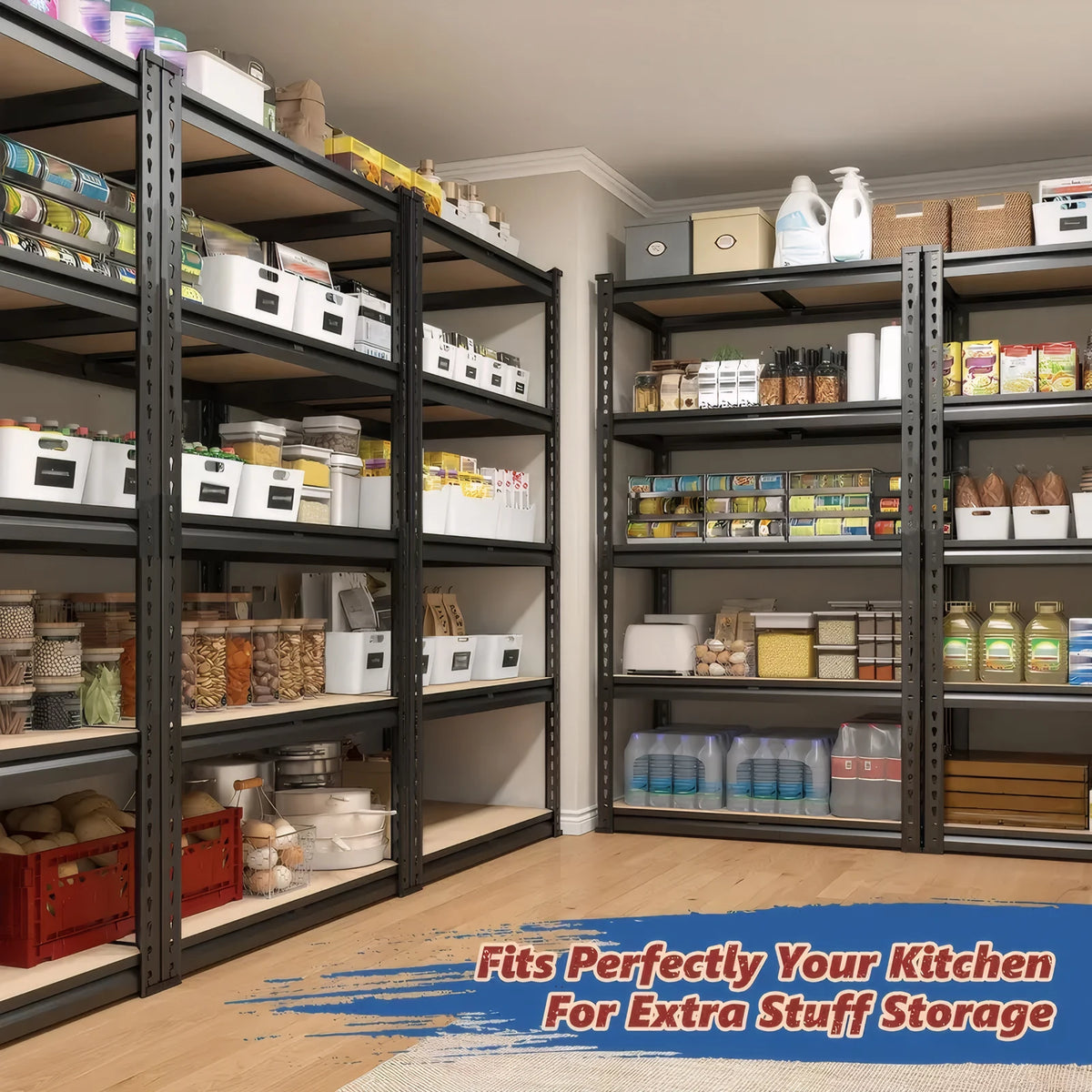 SARENZOON Heavy Duty Adjustable Metal Garage Shelving Storage Rack