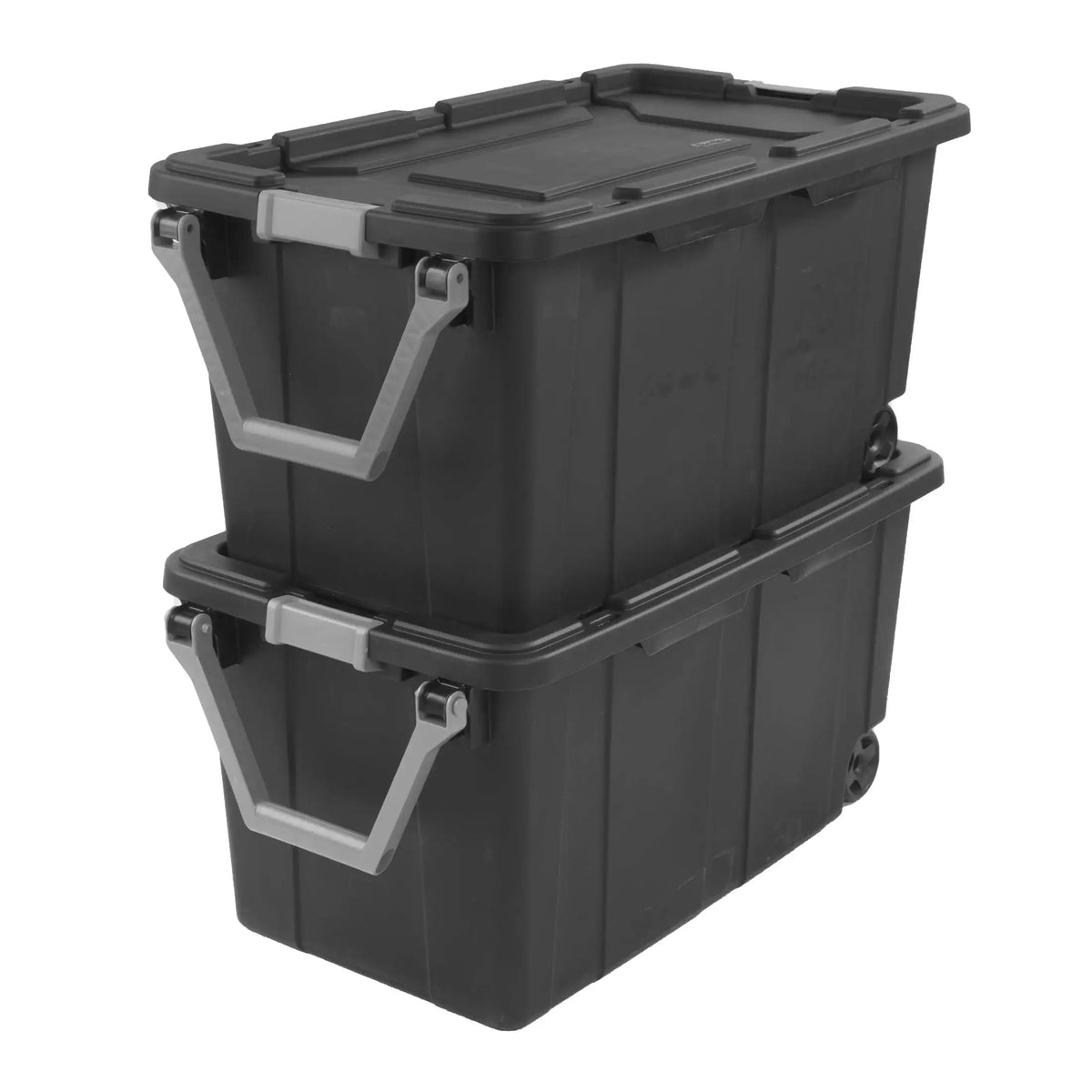 Sterilite Industrial Wheeled Plastic Storage Bin With Convenient Handle