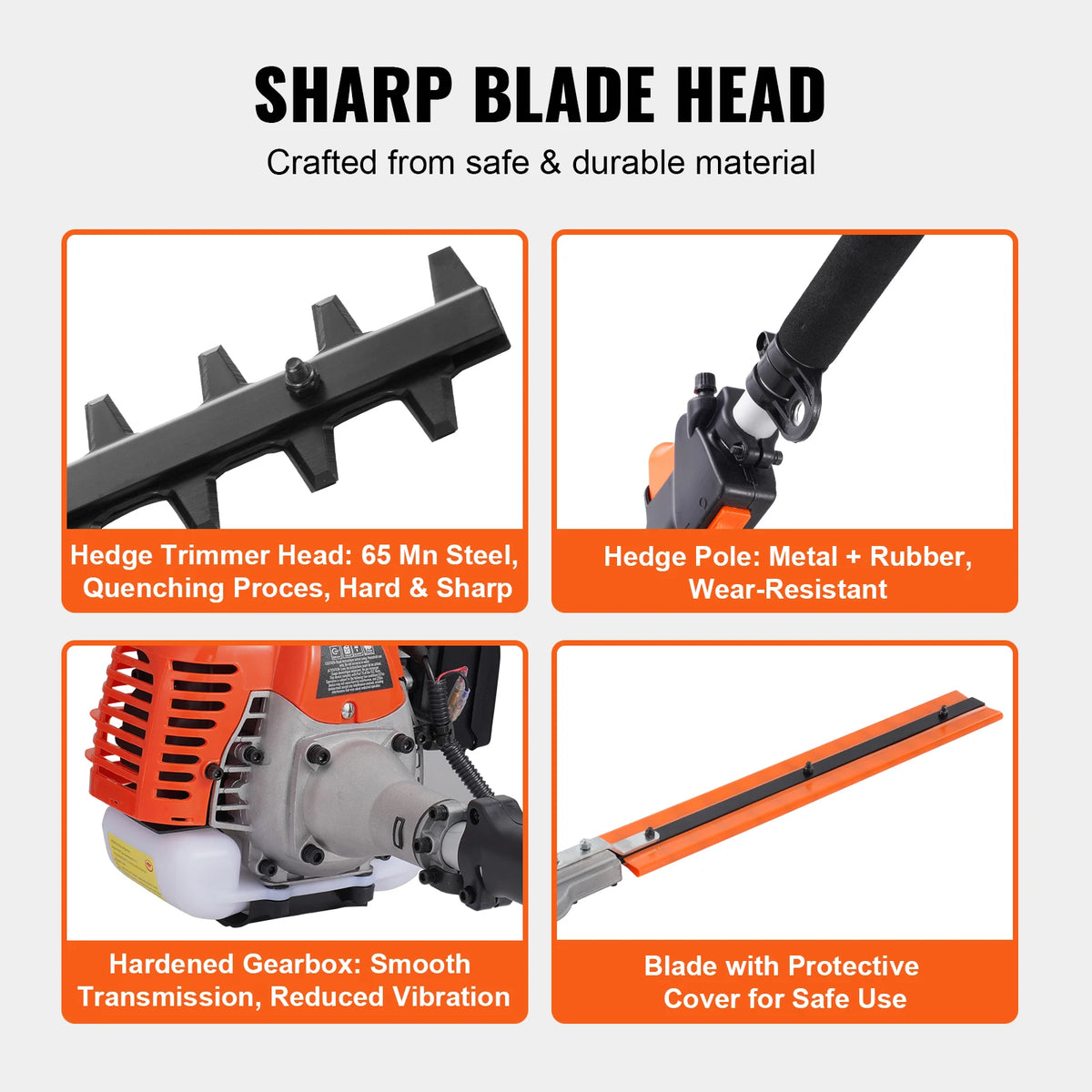 SucceBuy 6-in-1 Gas Trimmer With Pole Saw And Brush Cutter