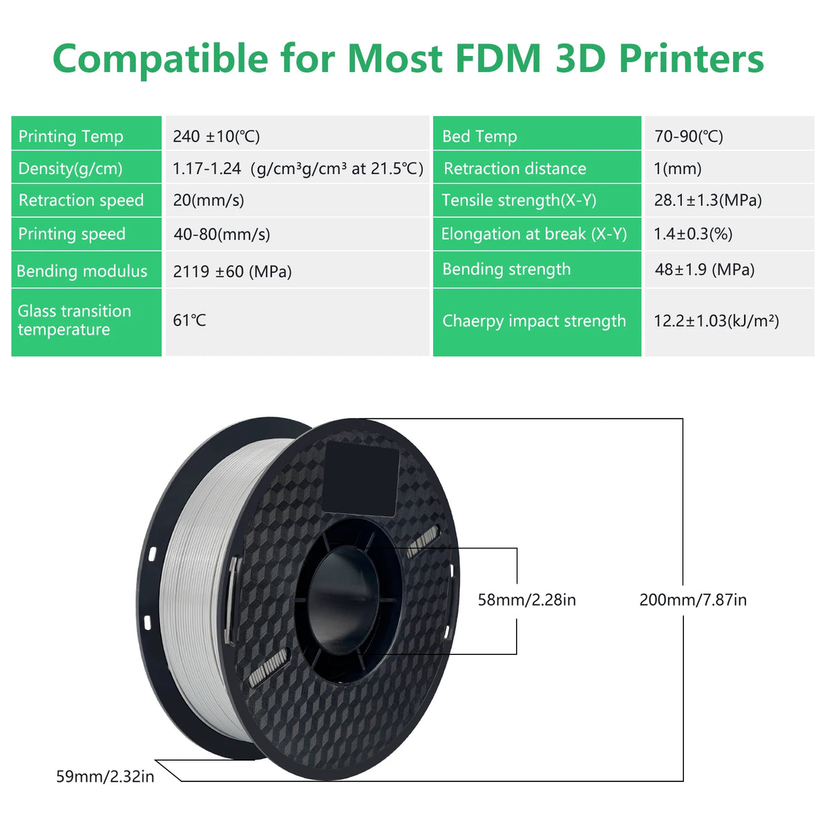 KINGROON PLA PETG 3D Printer Filament Assortment for FDM Printing