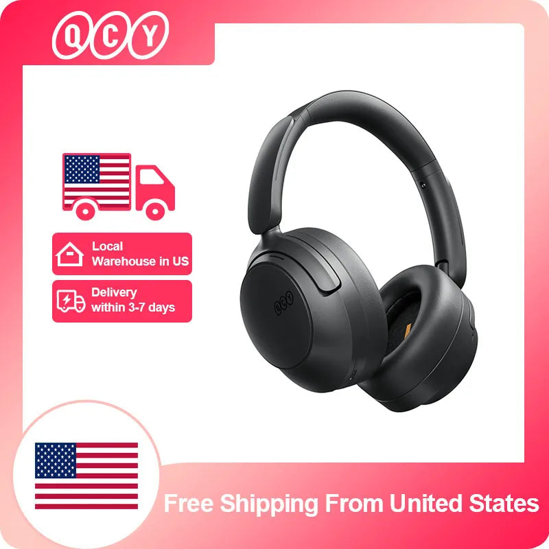 QCY H3S Wireless Over Ear Headphones With Adaptive Noise Cancellation