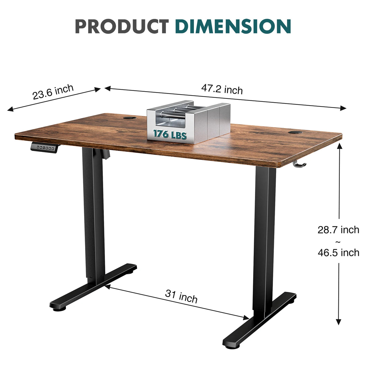 JHK Ergonomic Electric Height Adjustable Standing Desk