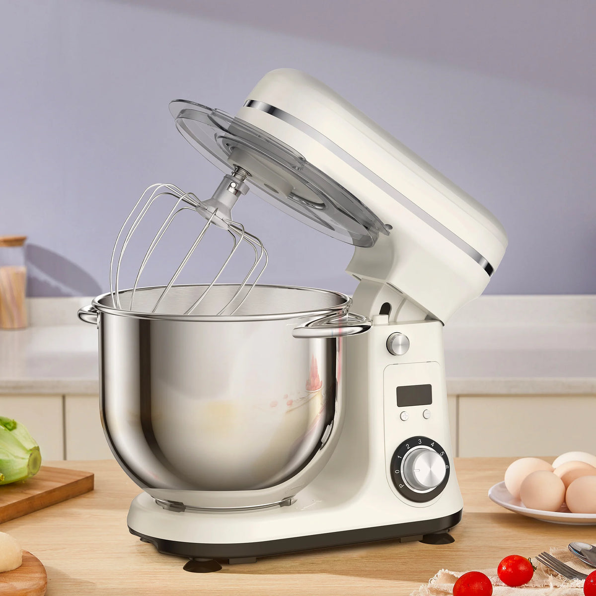 BioloMix Quiet DC Motor Stand Mixer With Six Speed Control
