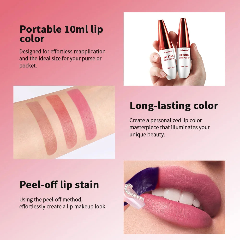 Peel Off Long Lasting Waterproof Lip Stain Tattoo Tint