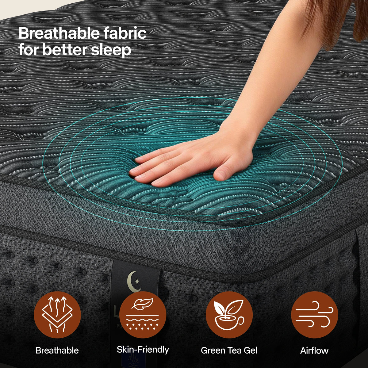 LayRoad Memory Foam Pocket Spring Mattress With Pressure Relief