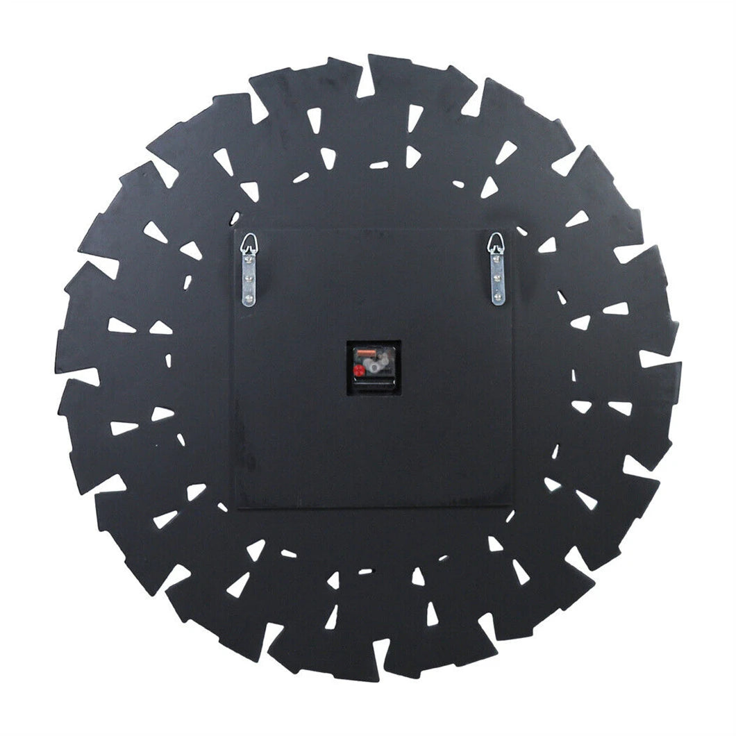 Modern 3D Mirrored Sunburst Wall Clock With Roman Numerals