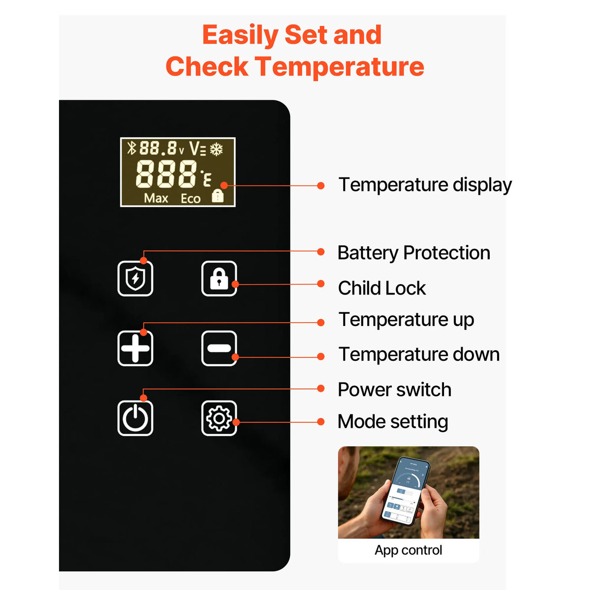 SucceBuy Portable Compressor Car Refrigerator And Freezer