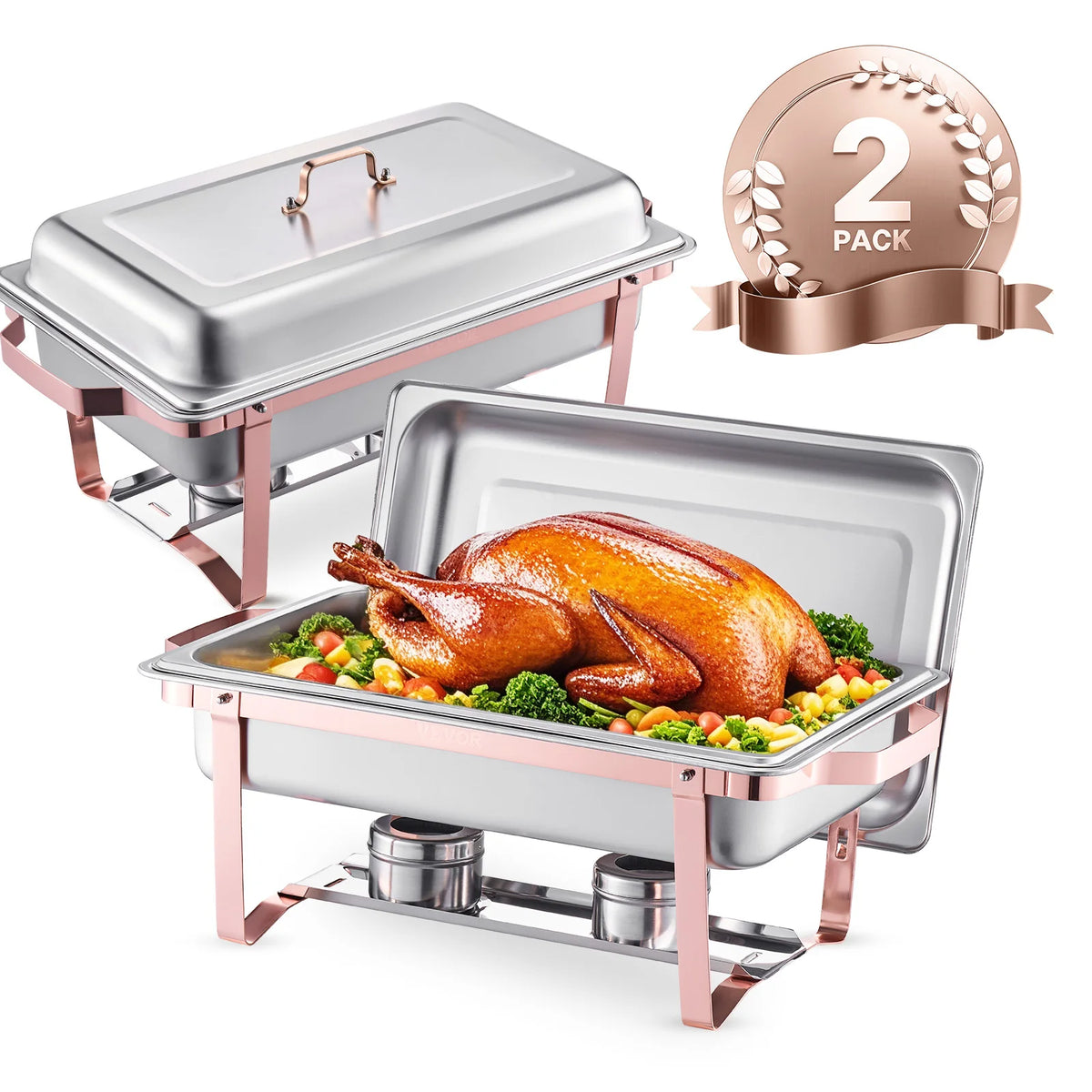 SucceBuy Commercial Chafing Dish Buffet Warmer with Serving Pans