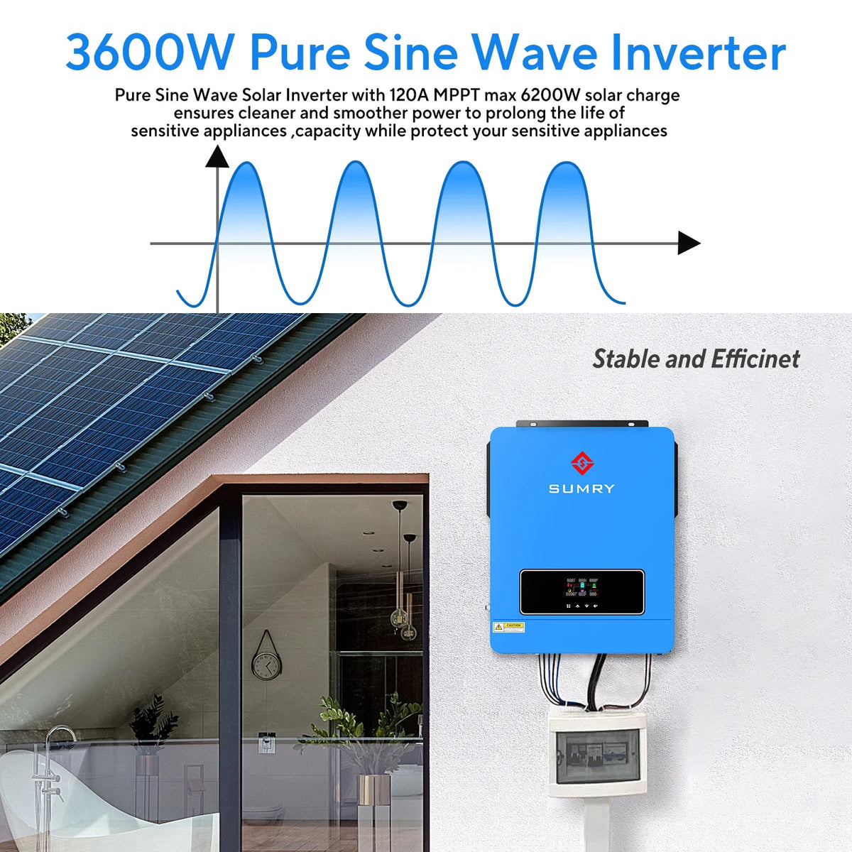 SUMRY Pure Sine Wave Off Grid Solar Inverter With MPPT