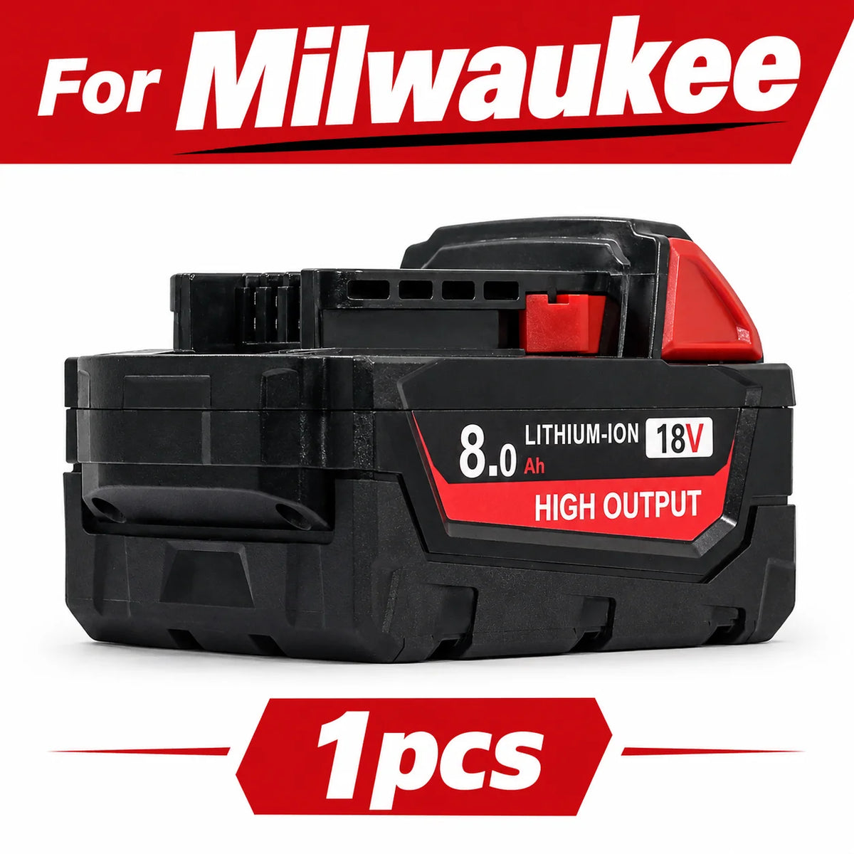 Replacement Lithium Ion Battery Compatible With Milwaukee M18 Power Tools