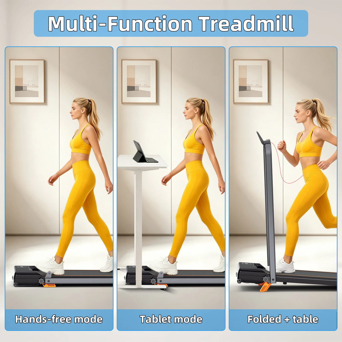 Gymheit Foldable Incline Treadmill for Home Walking and Jogging Workouts