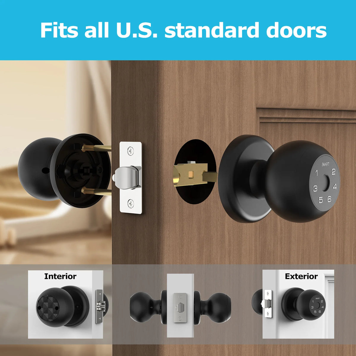 Viladepot Smart Fingerprint Door Lock With App And Passcode Control