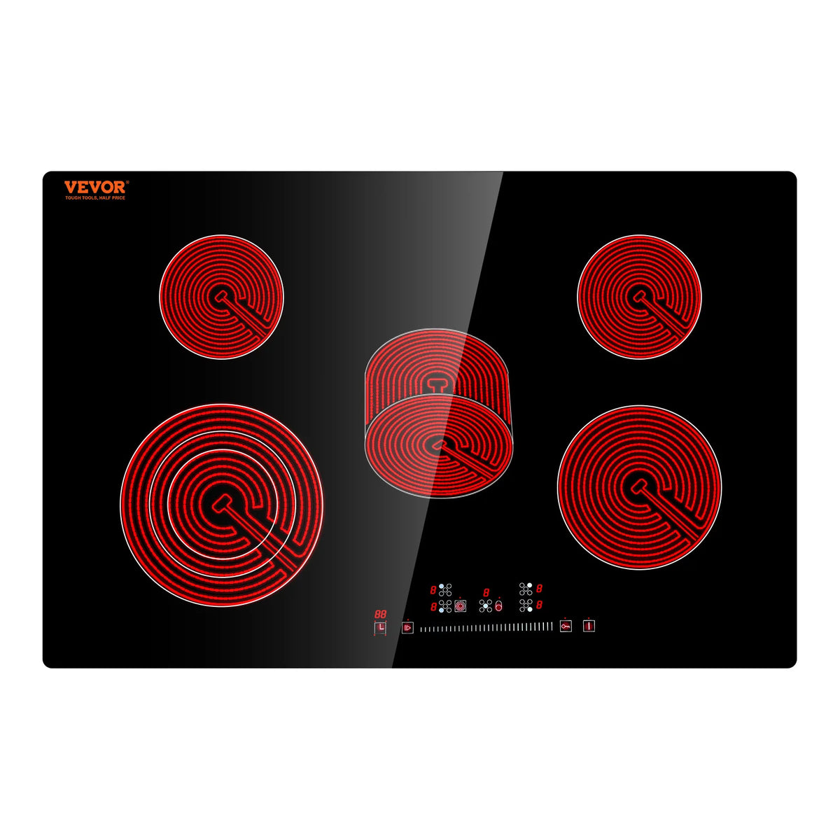 SucceBuy Built In Electric Cooktop With Multiple Powerful Burners