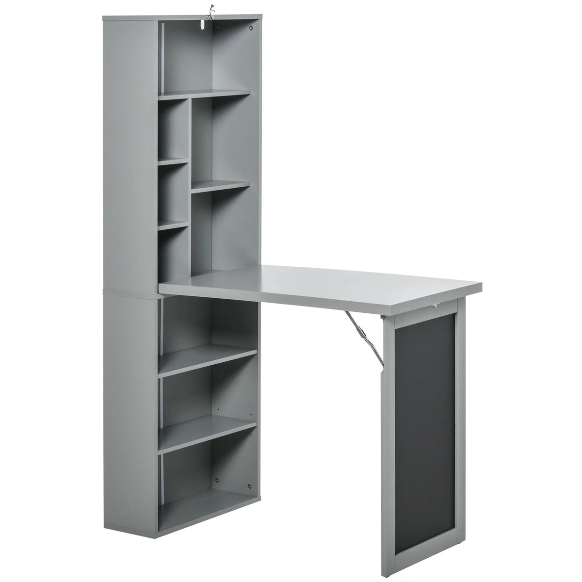HOMCOM Fold Out Convertible Wall Mounted Computer Desk With Shelf