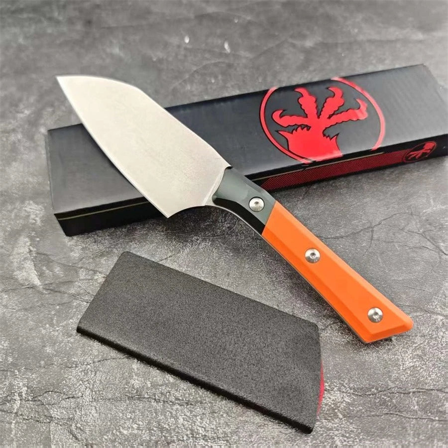 DIY Fixed Blade Santoku Kitchen Knife With G10 Handle