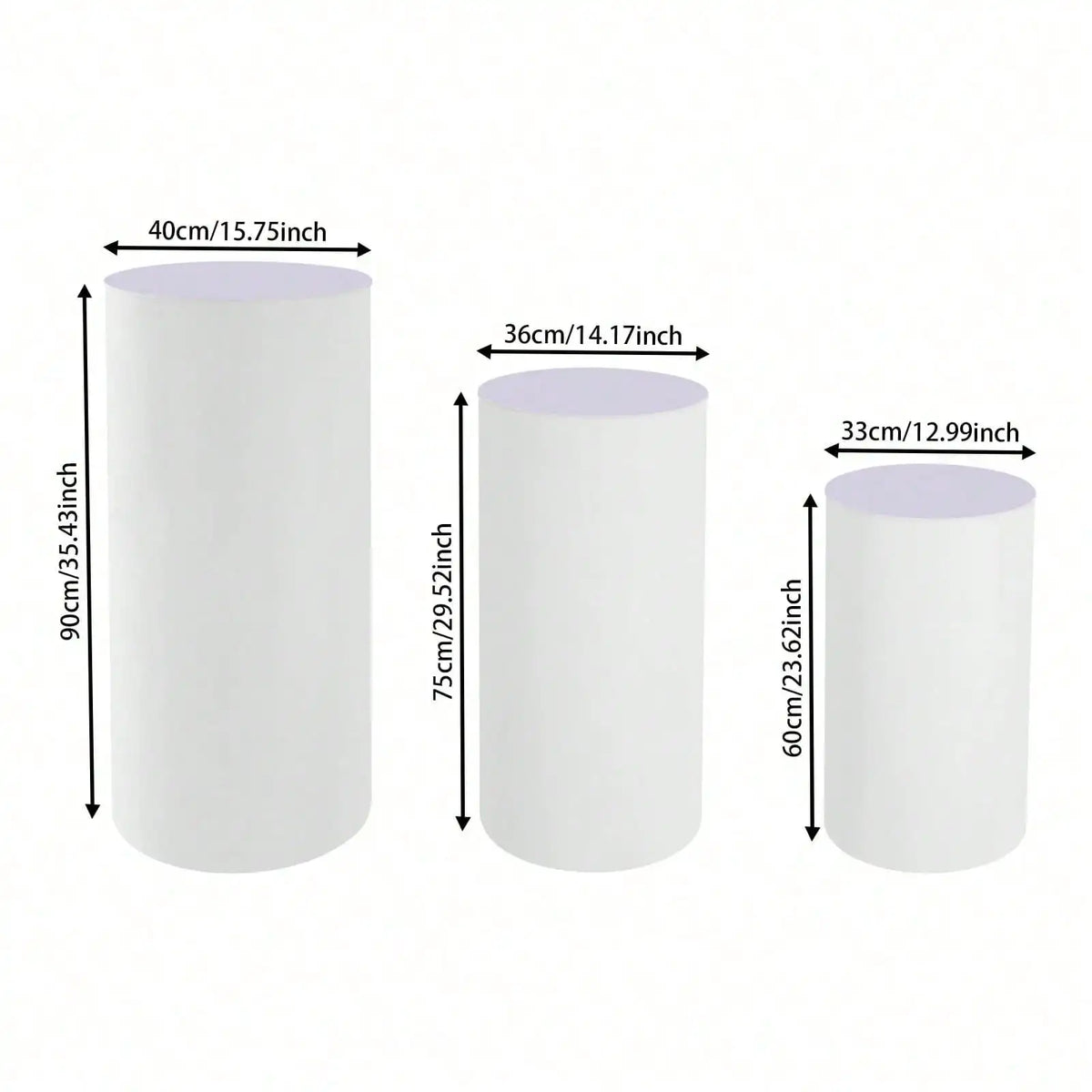 Cylinder Pedestal Display Stands for Wedding and Party Decor