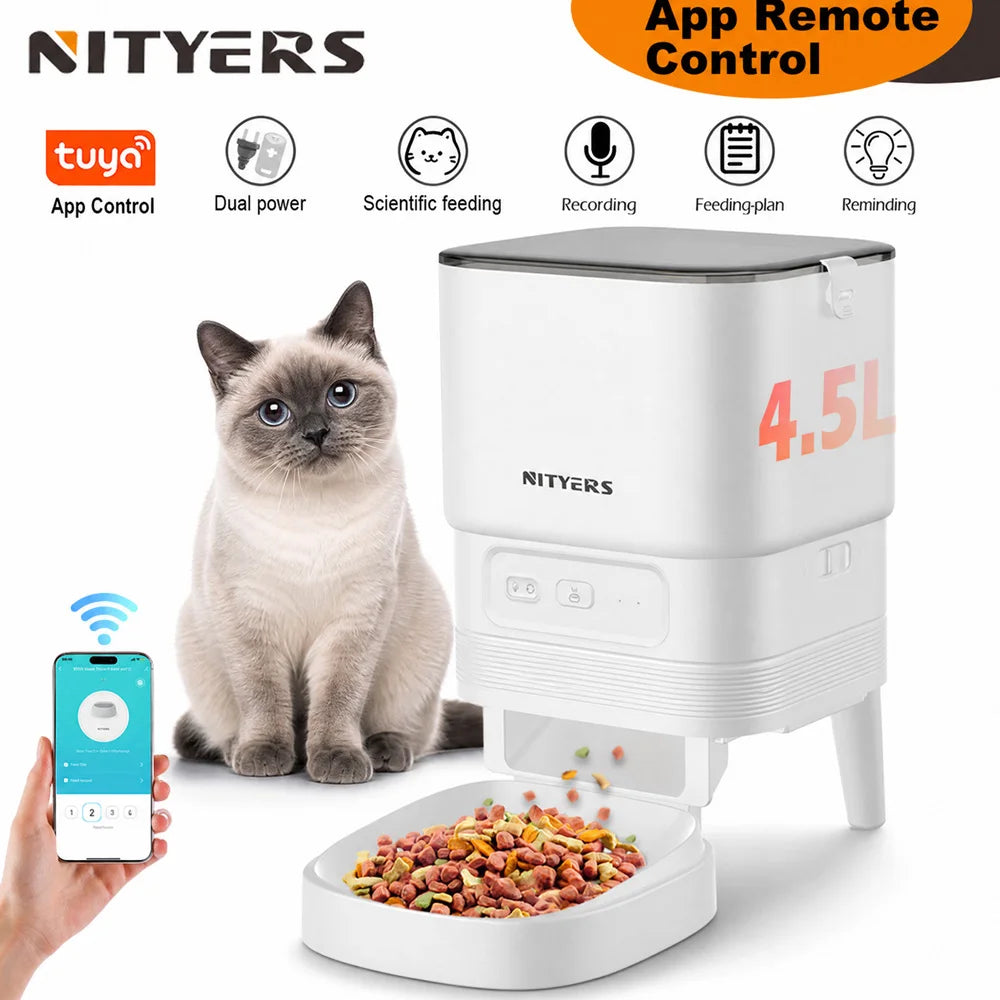 Nityers Smart Pet Feeder With App Control And Voice Recorder