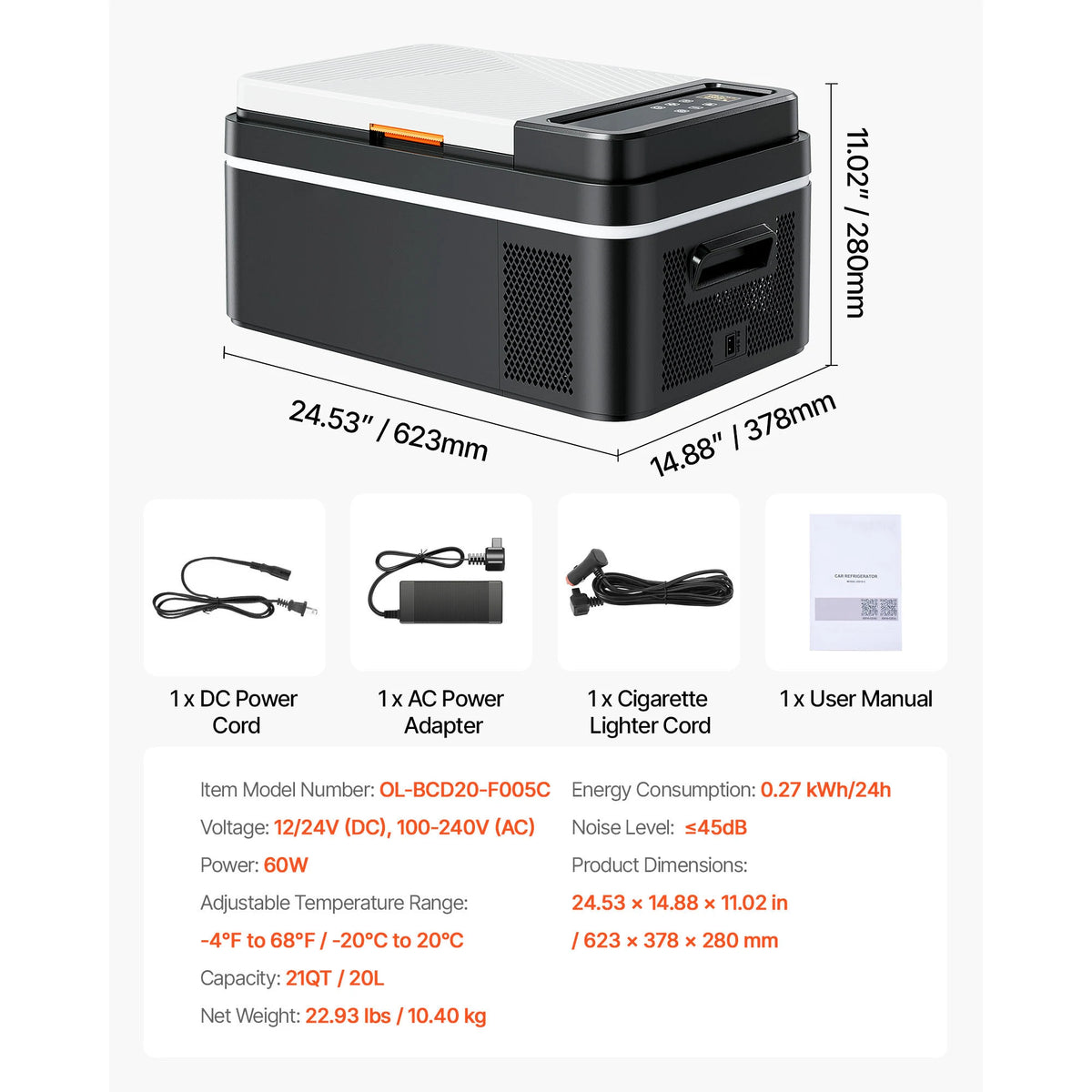 SucceBuy Portable Compressor Car Refrigerator And Freezer