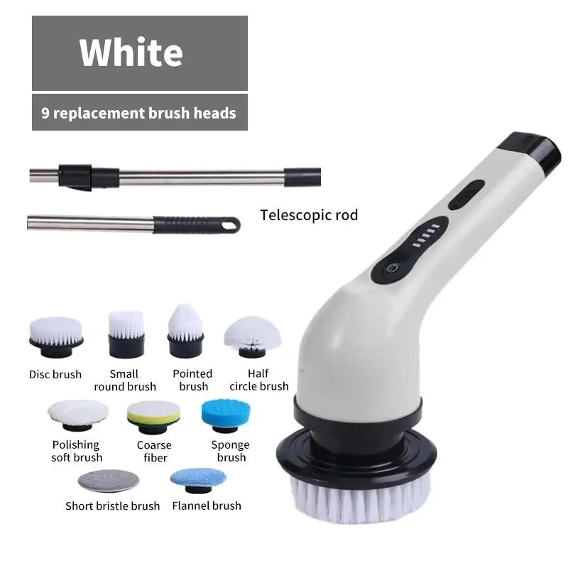 COBASPORT Cordless Electric Spin Scrubber With Adjustable Handle