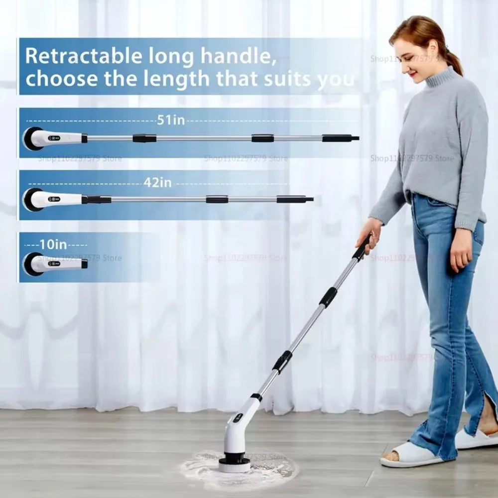 COBASPORT Cordless Electric Spin Scrubber With Adjustable Handle