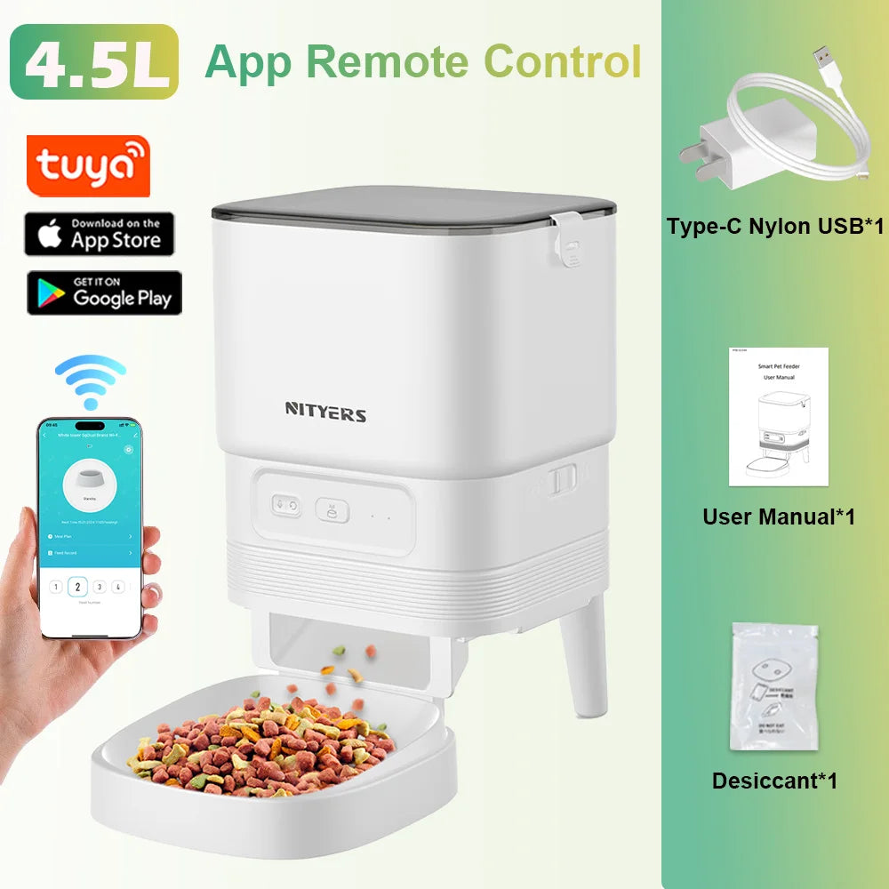 Nityers Smart Pet Feeder With App Control And Voice Recorder