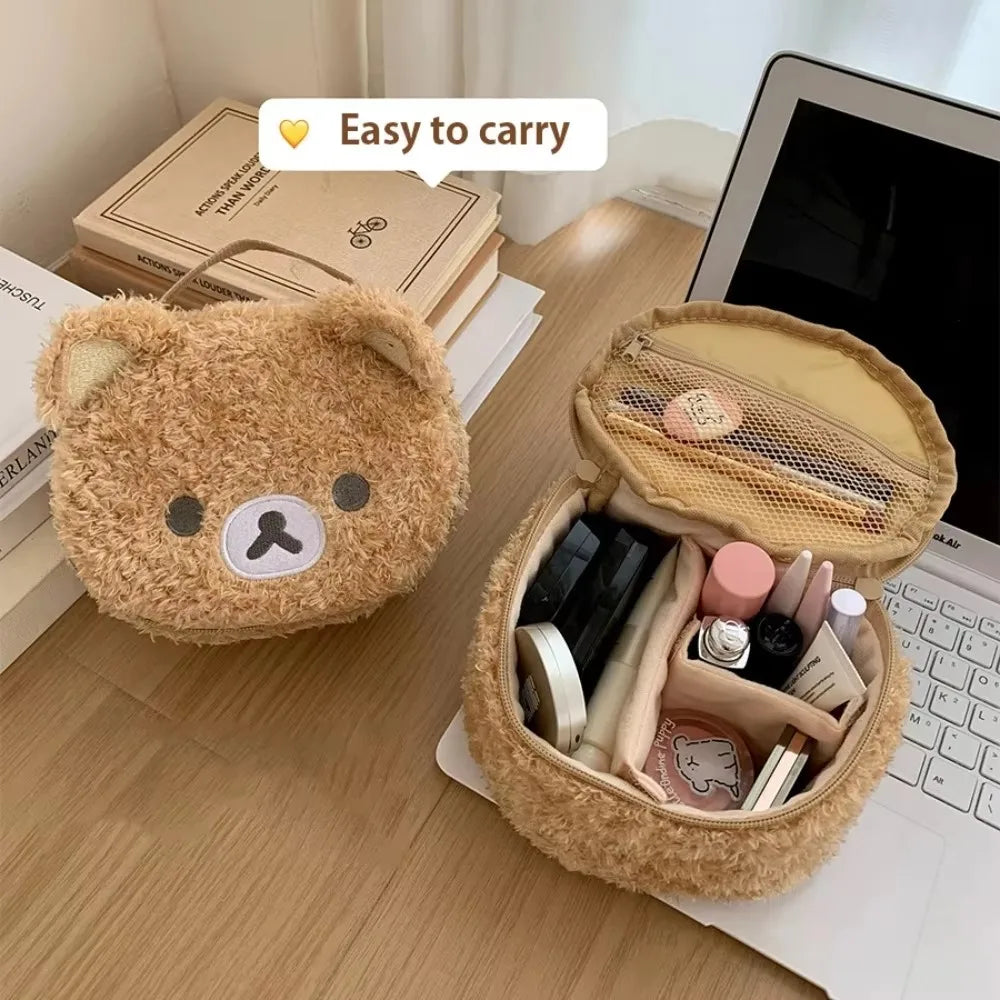 Plush Bear Anime Cosmetic Case Jewelry Storage Organizer Pouch