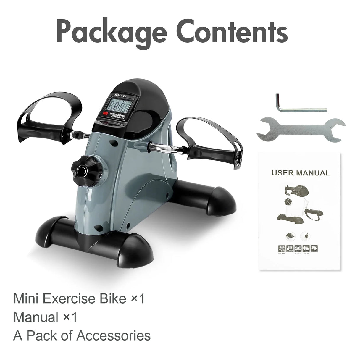 Motorized Under Desk Pedal Exerciser With LCD Display for Home Fitness