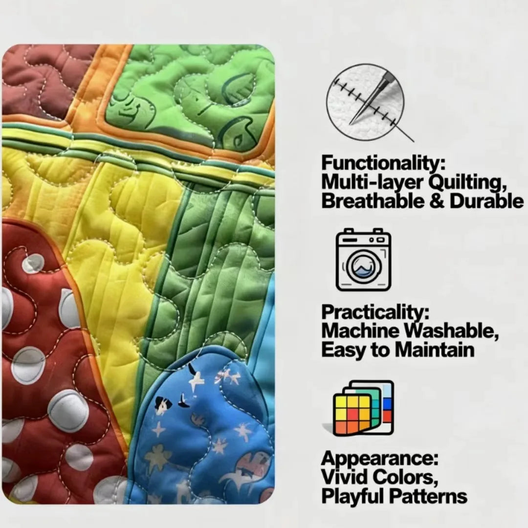 Quilted Collapsible Laundry Hamper With Handles For Home Storage