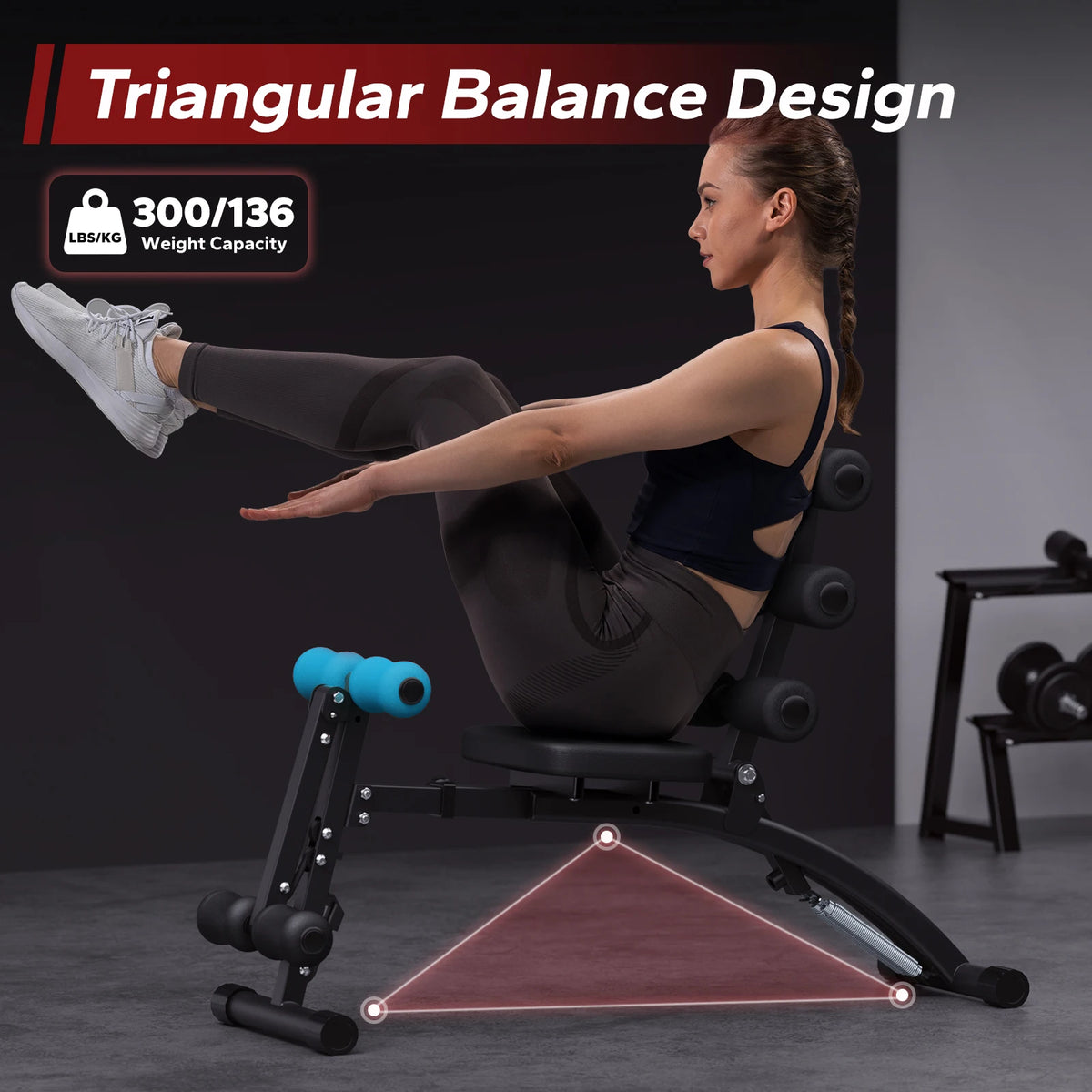 MERACH Adjustable Ab Trainer Bench for Home Strength Training