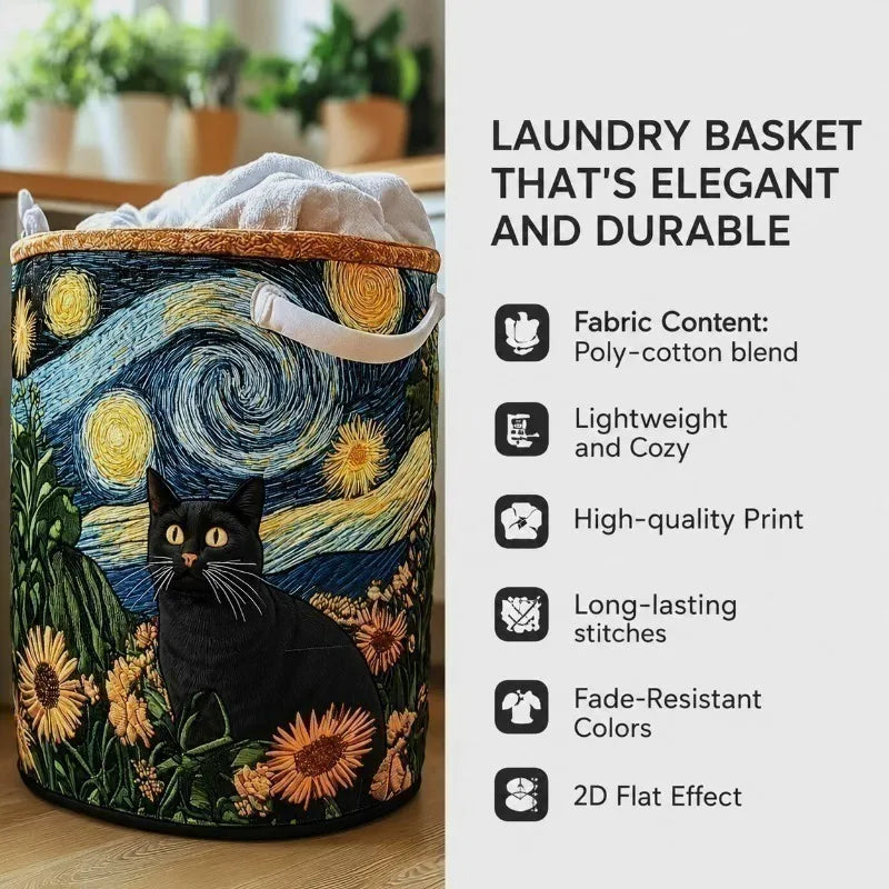 Quilted Collapsible Laundry Hamper With Handles For Home Storage
