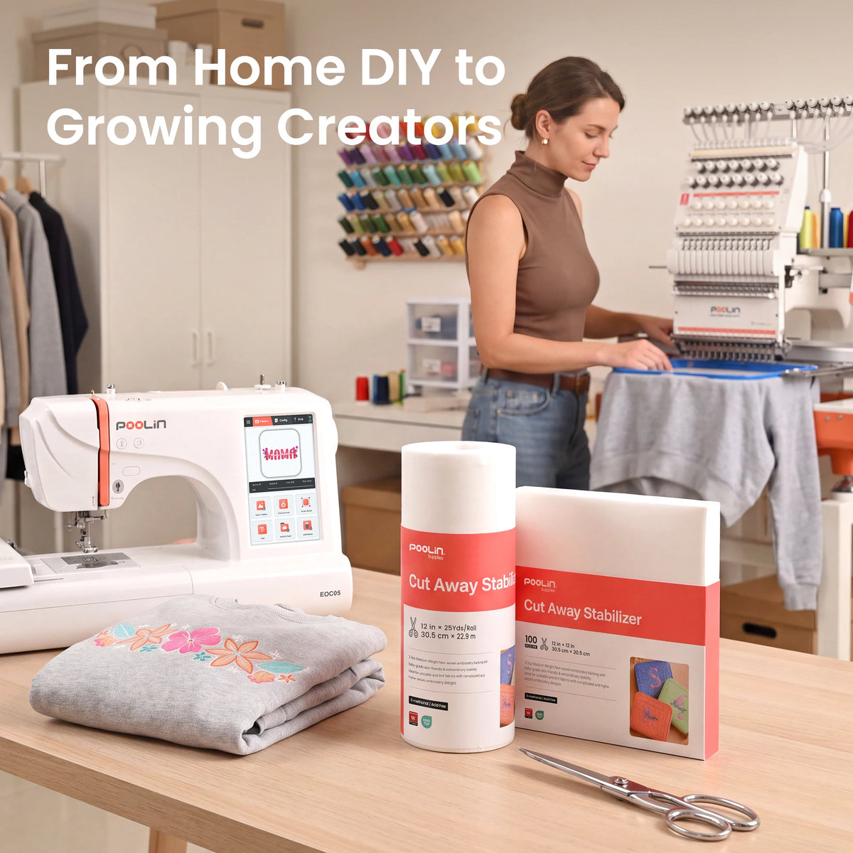 Cut Away Embroidery Machine Stabilizer Backing for Durable Stitching