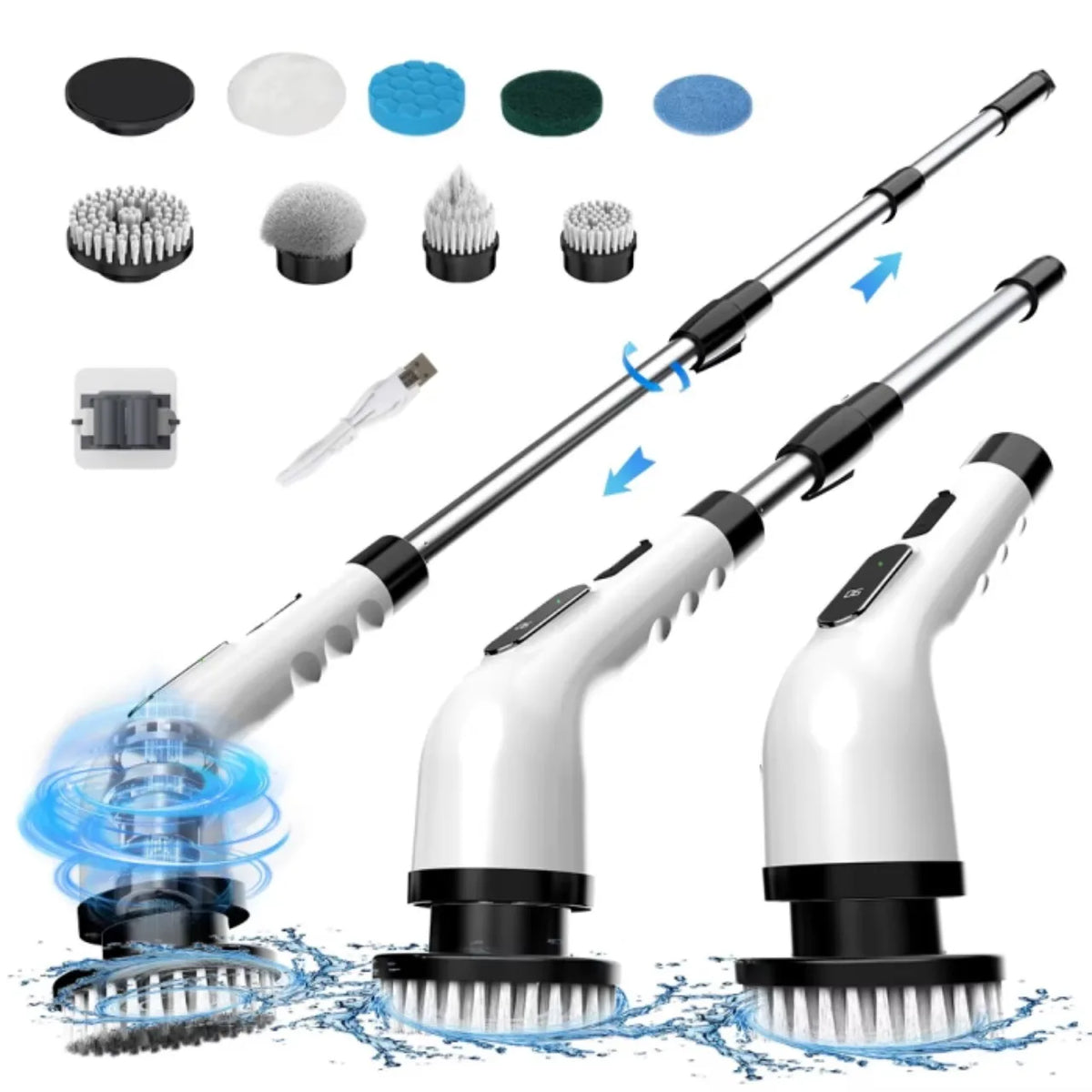 Cordless Electric Spin Scrubber for Bathroom and Kitchen Cleaning