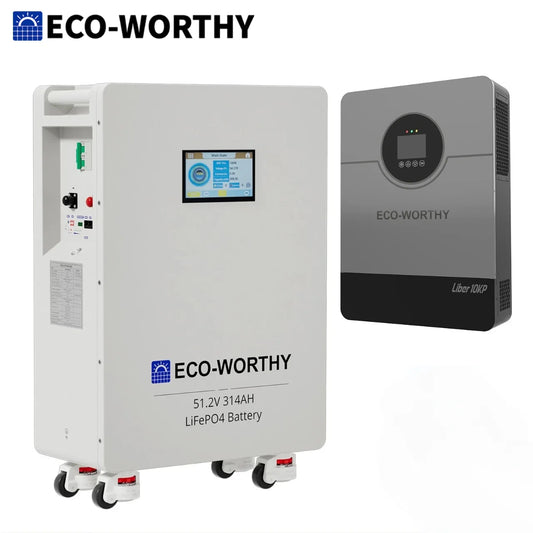 ECO-WORTHY LiFePO4 Energy Storage System With 10kW Hybrid Inverter