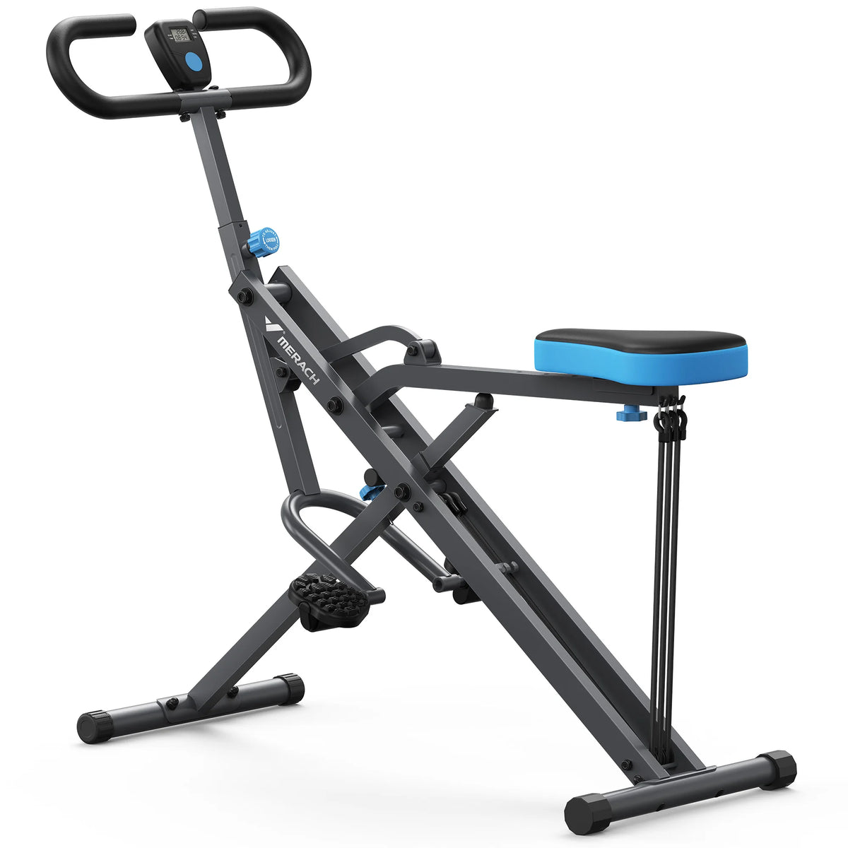 MERACH Foldable Adjustable Squat Rowing Machine for Home Workouts
